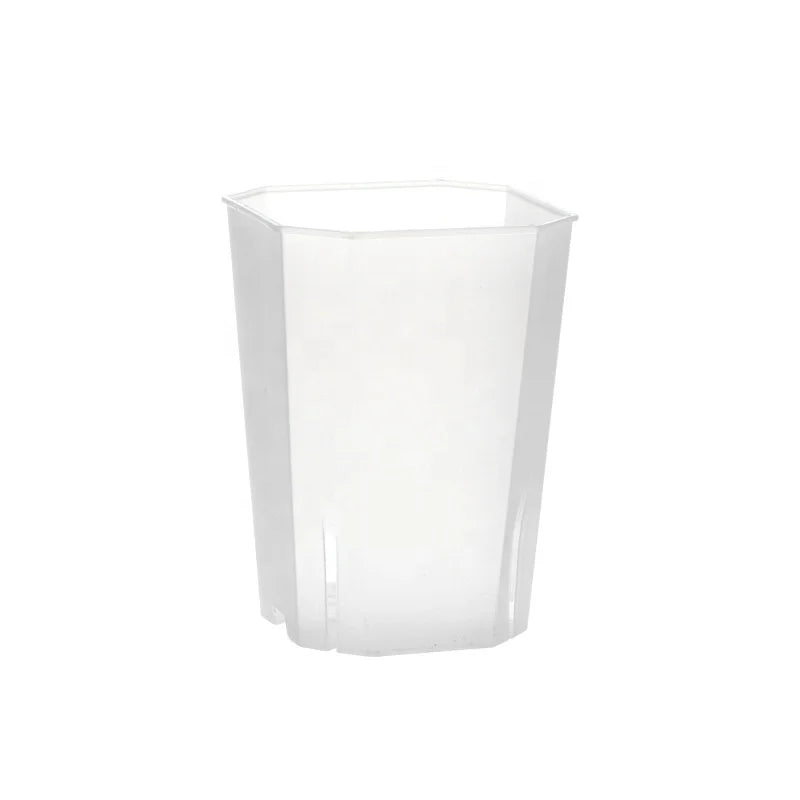 9*12.5cm Small clear Transparent Tall square Plastic Succulent Cactus Flower Nursery Pot