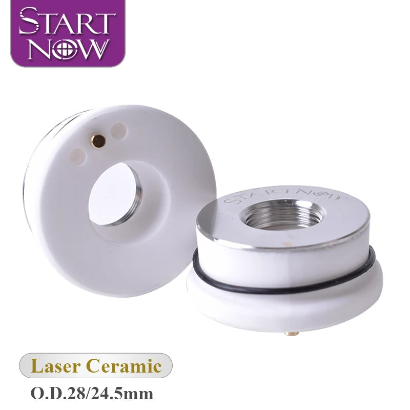 Startnow 28mm Precitec Laser Ceramic Ring Parts for WSX HANS YAG Fiber Cutting Machine Laser Welding Head Nozzle Holder