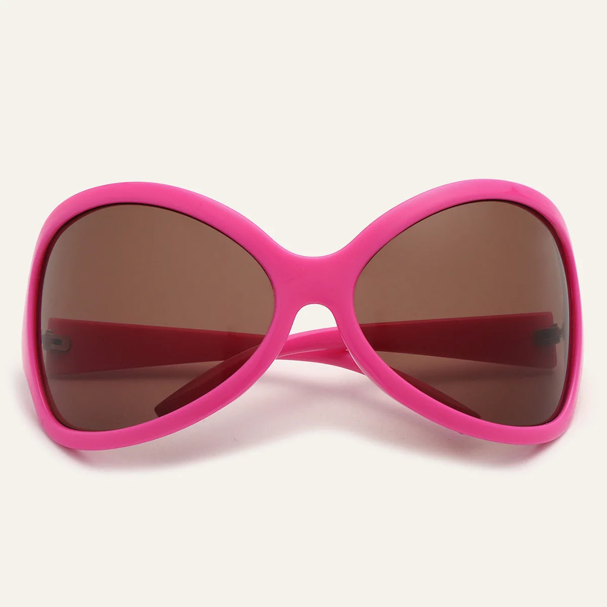 Luxury PC Oversized Sunglasses White Red Y2K Fashion Retro Wrap-Around Punk UV400 Unisex