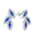 Custom OEM Own Designer Fine Jewelry Luxury Women Cubic Zirconia 925 Sterling Silver Flower Drop Earrings