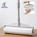 Tear Type Detachable Floor Sticky Plastic Lint Rollers with Dust Proof Shell & Longer Handle Pet Hair Dust Remover