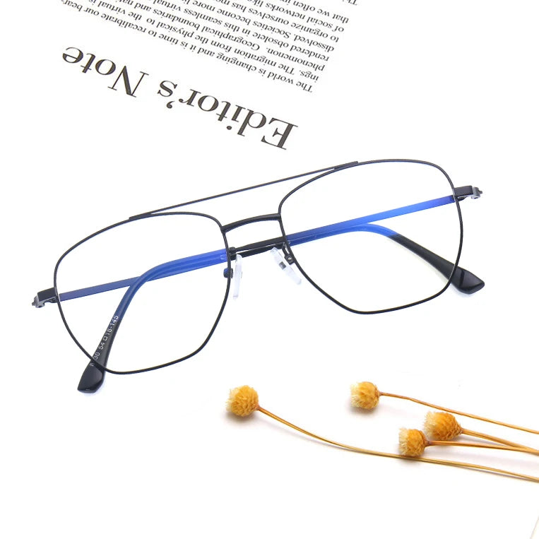 Glasses Vision Anti Blue Light Blocking Optical Lens pilot Eyeglasses Frame