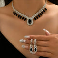 Wholesale Accessories Bridal Jewelry Set - Diamond Necklace & Earrings for Weddings & Evening Dresses