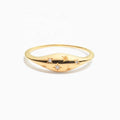 LOZRUNVE 925 Sterling Silver Starburst Dome Signet Ring Women 18k Gold