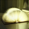 AGQ Foldable USB PU Cover LED Book Light with White Body for Bedroom Use