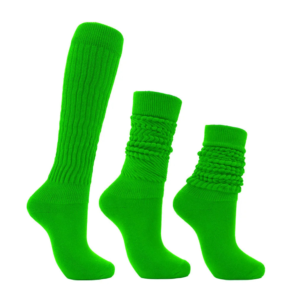 Women's Extra Long Slouch Socks Heavy Knitted Boot Sock Warm Cotton Scrunchie Socks for Winter
