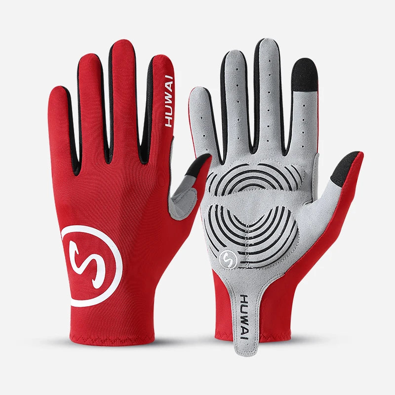 Fashion Anti-slip Women Full Finger Outdoor Bicycle Cycling Sport Man Thin Summer Driving Hand Gloves
