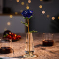 GEM Valentine Day Gift Modern Flower Crystal Crafts 14 De Febrero Gift Rosa En Cristal Beautiful Glass Crystal Rose Flower Gifts