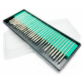 30 Sets of Emery Grinding Needle Rotary Tool Accessories Engraving Head Grinding Drill Grinding Rod 3.0MM/2.35MM