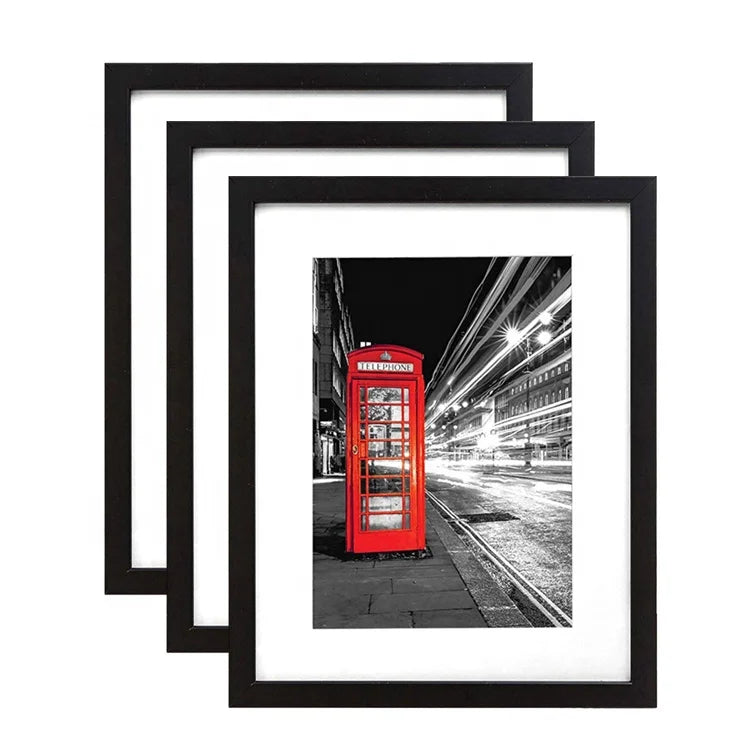 Promotional Europe-Style Black Decorative Wall Photo Frame A4 & 4X6 5X7 Sizes Custom Logo for Home Decoration Business Gifts