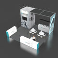 10*10ft Fast Setup Aluminum Frame Printed Fabric Cover Expo Display Exhibition Booth Stand OEM Brand Model CS-Booth-108