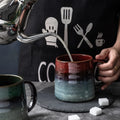 Hot Sellers Pour Over 16 Oz Large Ceramic Coffee Mug Handmade Pottery Big Tea Cup for Office and Home Microwave and Dishwasher Safe