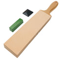 Wood Stropping Block Leather Kit Knife Sharpening Kitchen Knife Sharpener with Smooth and Suede Double-Sided Honing Knives Tools