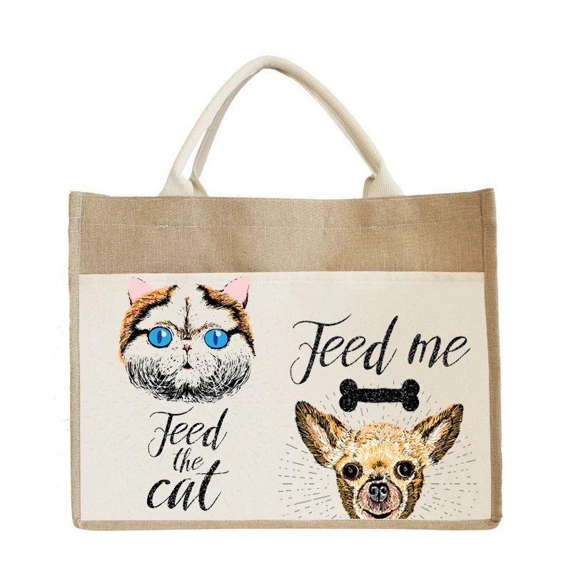Personalized Durable Eco-Friendly Jute Promotional Tote Storage Bags Sublimation Printing for Reusable Gift Storage Bridesmaid