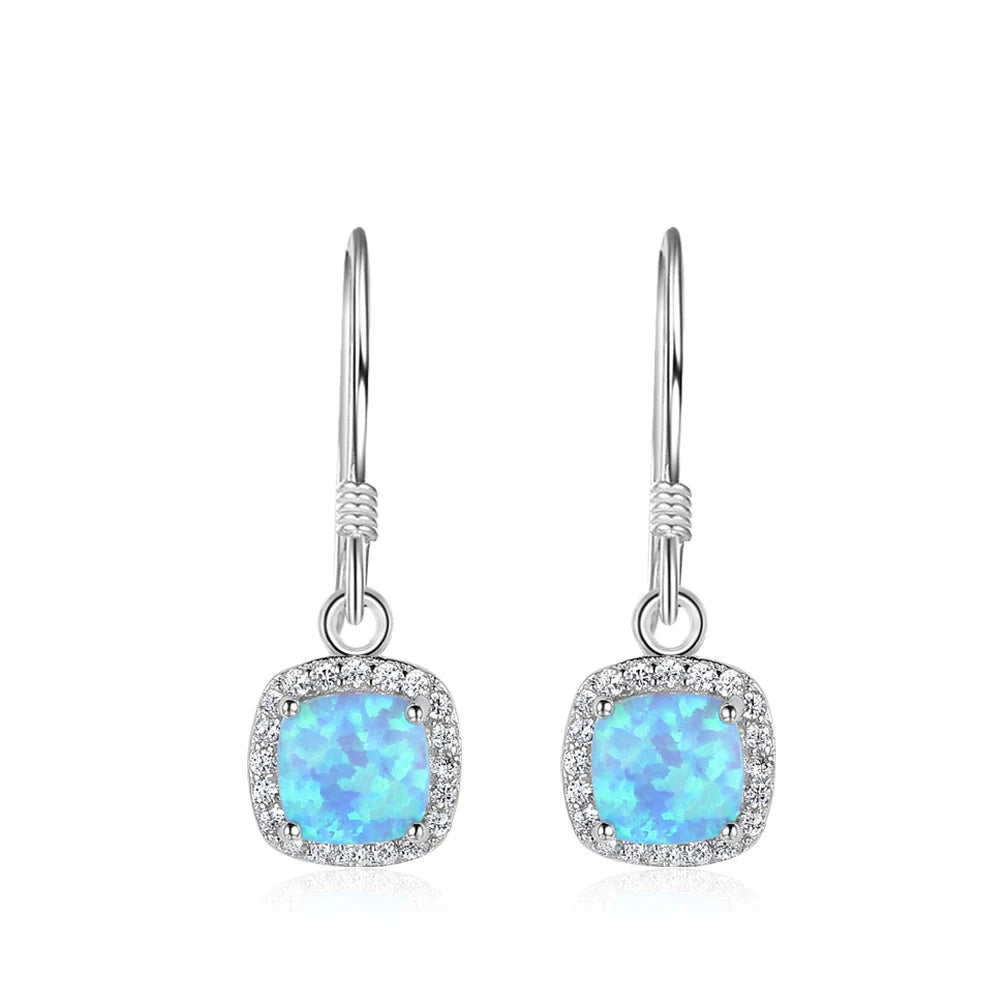 Hot Sale 925 Silver Opal Stone Popular Jewelry Opal Earring for Women
