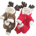 Manufacturer Wholesale New Soft Warm Thick Four-Legged Dog Hoodi Costume Cat Cute Elk Dog Pet Christmas Clothes