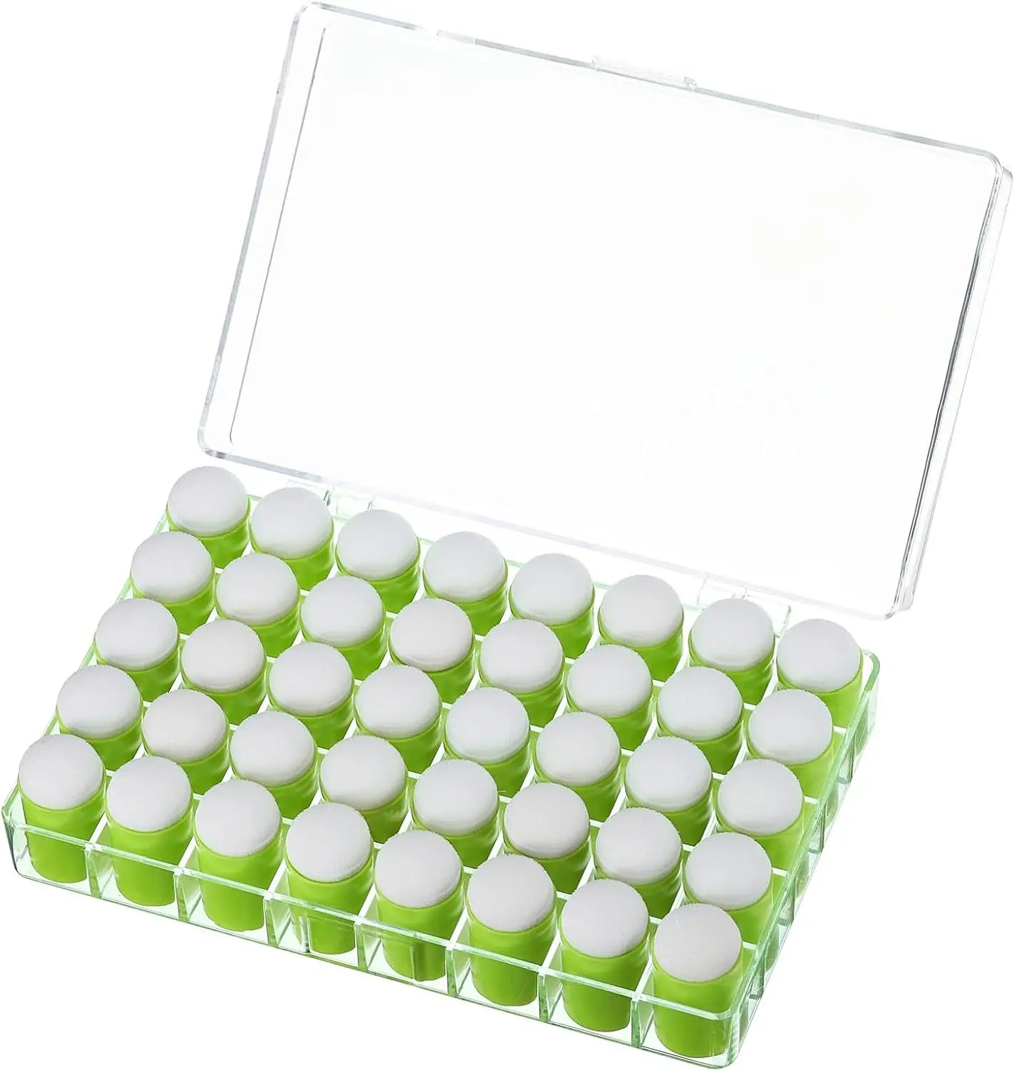 Set of 40 Handmade Finger Painting Sponge Daubers Card Making DIY Craft Storage Box Chalk Ink for Painting & Drawing Projects
