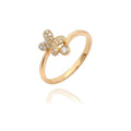 Diamond Engagement Rings Dainty Beauty Design Style Rings 18K Engagement Bands Butterfly Ring Rose Gold Wedding Gift Custom Logo