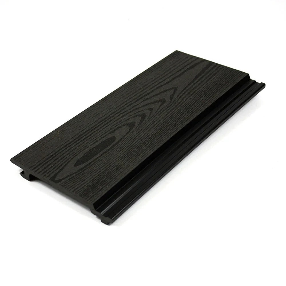 Modern 3D WPC 18mm Teak Wood Plastic Composite Wall Decorative Panel Brushed Finish Waterproof Anti-Slip Soundproof Villa