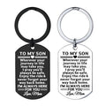 Gift From Mom to My Son I Love You Keychain for Him Boys Men Inspirational Engraved Pendant Keyring Tags Present Birthday