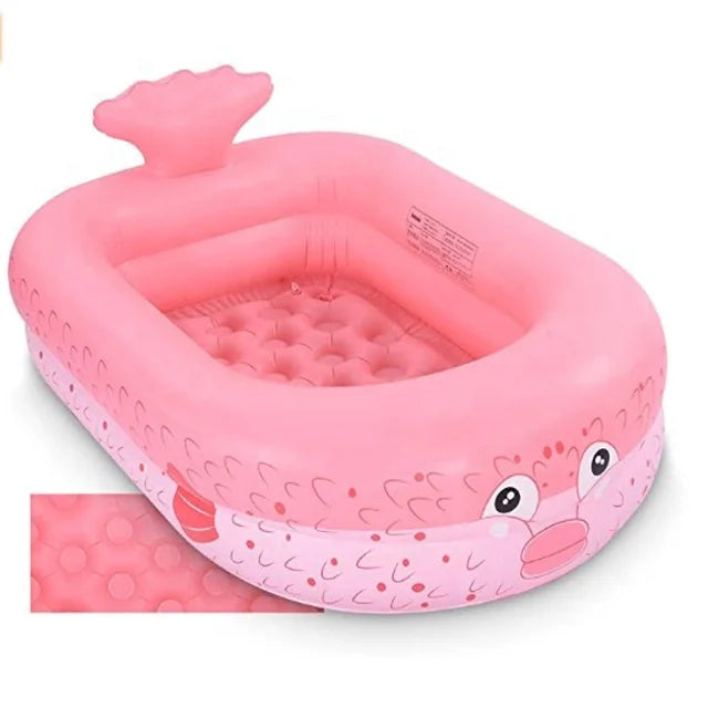 WATERHAN Custom Inflatable PVC 5MM Thick Cute Fish Children's Rectangle/Round Shape Outdoor Swimming Pool for Kids 1 Year