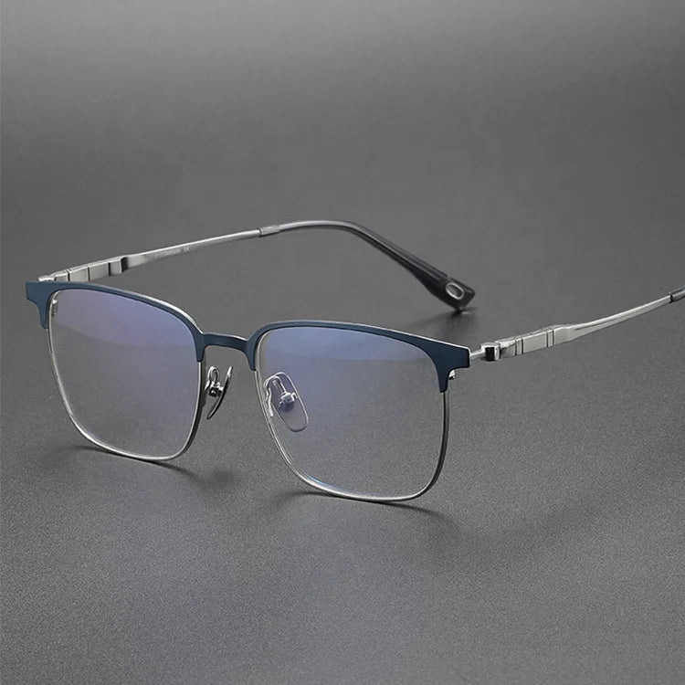 Bendable Titanium Eyeglasses Flexible Optical Frames Men Square Blue Light Blocking Eye Glasses Eyewear Spectacles