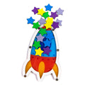 Wood Rocket Behavior Reward Jar for Kids with Colorful Stars to Motivate Kids to Make Good Behaviors