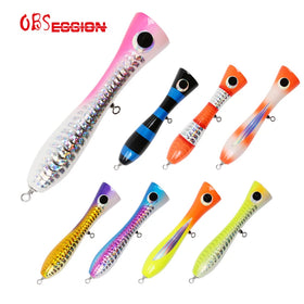 WD106 150g 8 Colors Wholesale Wood Top Water Popper Lure Hard Fishing Lure
