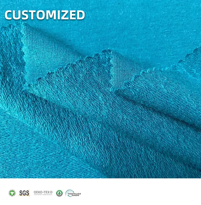 New Material Product Plain Eco-Friendly Knitted French Terry Hemp Fabric for Hoodies