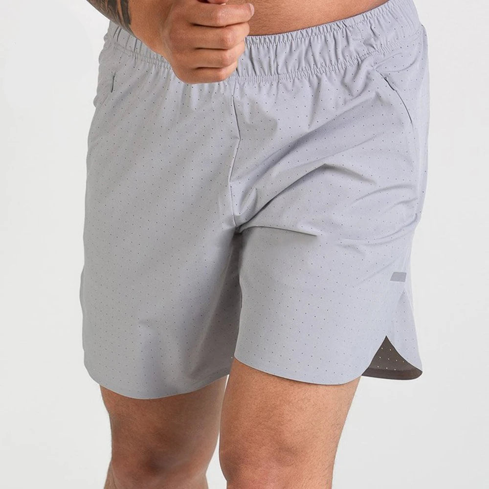 Wholesale Custom Men'S Elastic Waist Shorts Men Knit Waistband Cross Fit Shorts Nylon Spandex Gym Workout Shorts