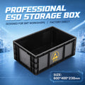 KEXING ESD Storage Bin Conductive PP Plastic Turnover Container for SMT PCB Component Storage 600x400x230mm
