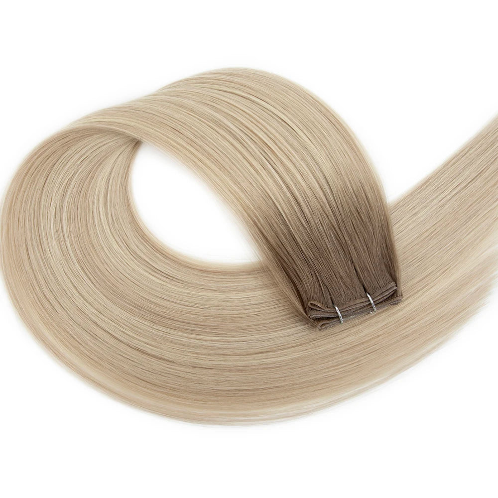Le Shine New Invisible Thin Weft Soft Human Hair Extensions Invisible Seamless Genius Weft Hair Extensions