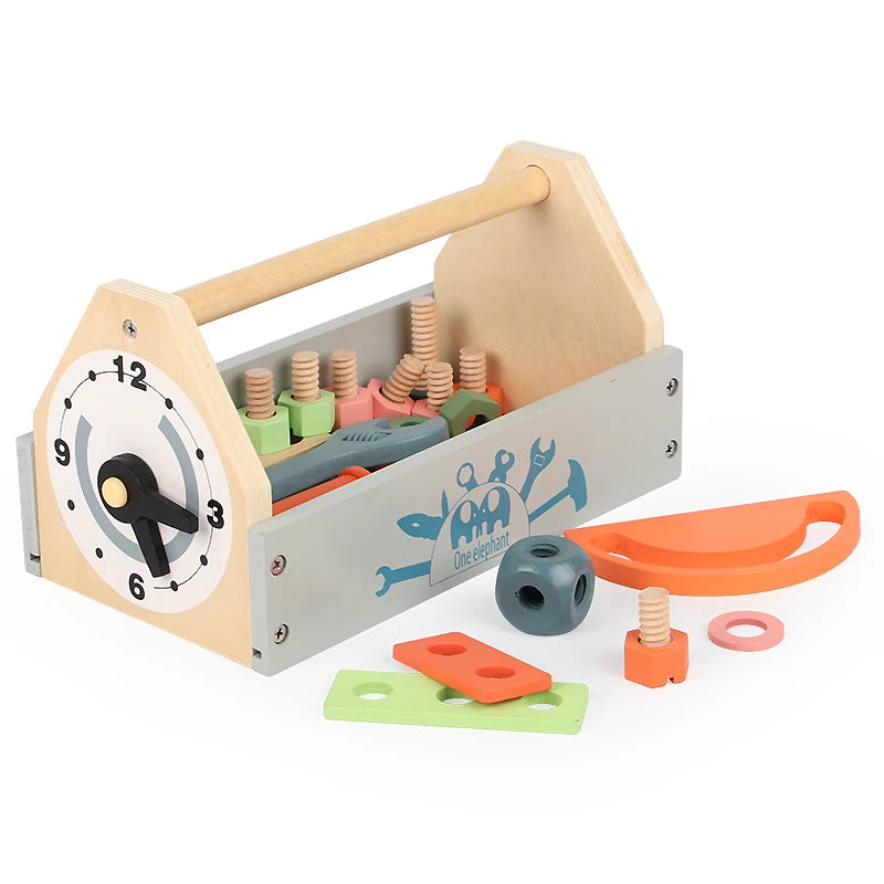 2021 New Educational Toys Multifunction Diy Educational Wooden Box Children Handmade Self Assembled Tool Set Toys