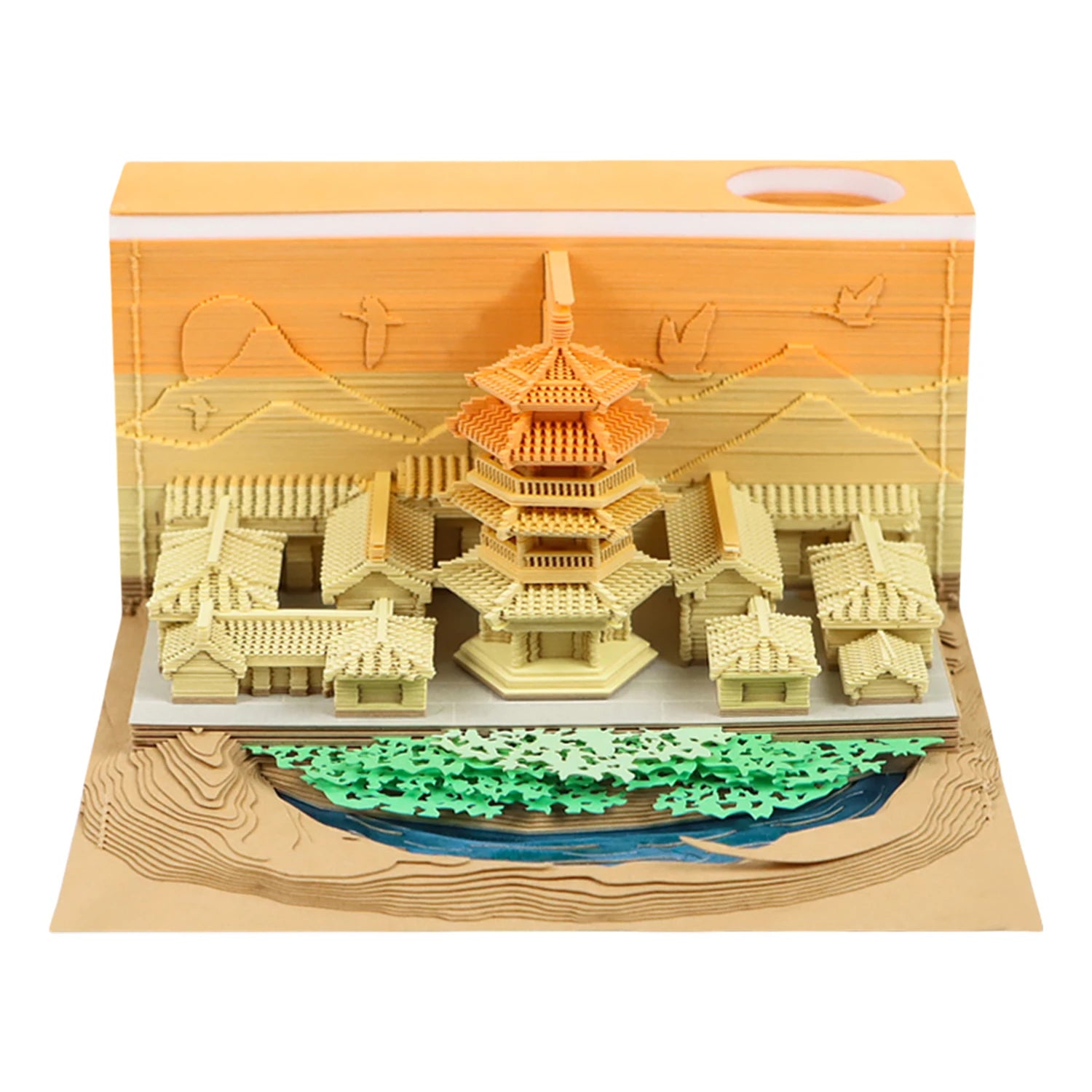 Creative Traveling Souvenirs Building Block Model 3D Notes Pad Customizable Calendar Bookmarks Gift 3D Memo Pad With Gift Box