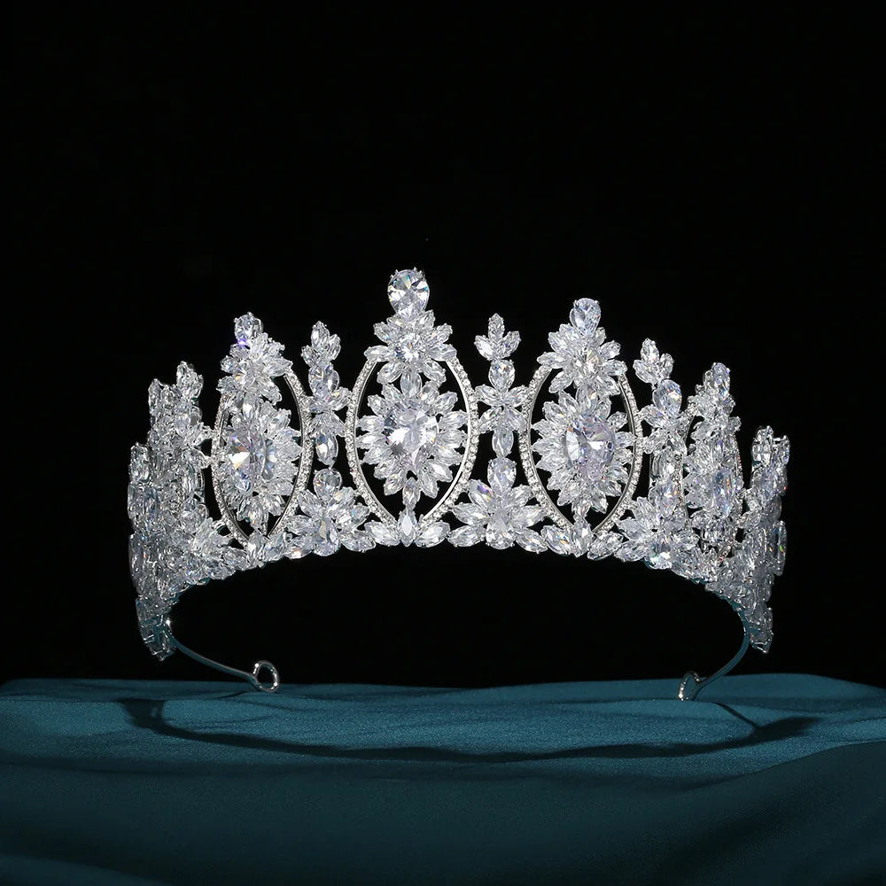 Bride Crown Bridal Headpiece Wedding Hair Accessories Crown Tiaras Women Hair Jewelry Zircon