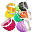 Stock UV Protection Plastic PVC Visor Cap Beach Airtop Sun Visor Hat Promotion Advertising Tuorist Team Cap Custom Logo