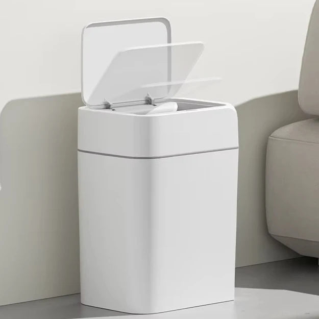 3.5-Gallon Smart Touchless Motion Sensor Dog-Proof Waste Bin Durable Steel Plastic Home Recycling Trash Can Pedal Privacy Lid