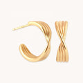LOZRUNVE Jewelry Minimalist Bohemian Holiday Large Twisted Knot Hoop Earring