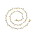 BC165 Women Necklace Heart Shape Round Shape Oval Shape CZ Tennis Chain Necklace