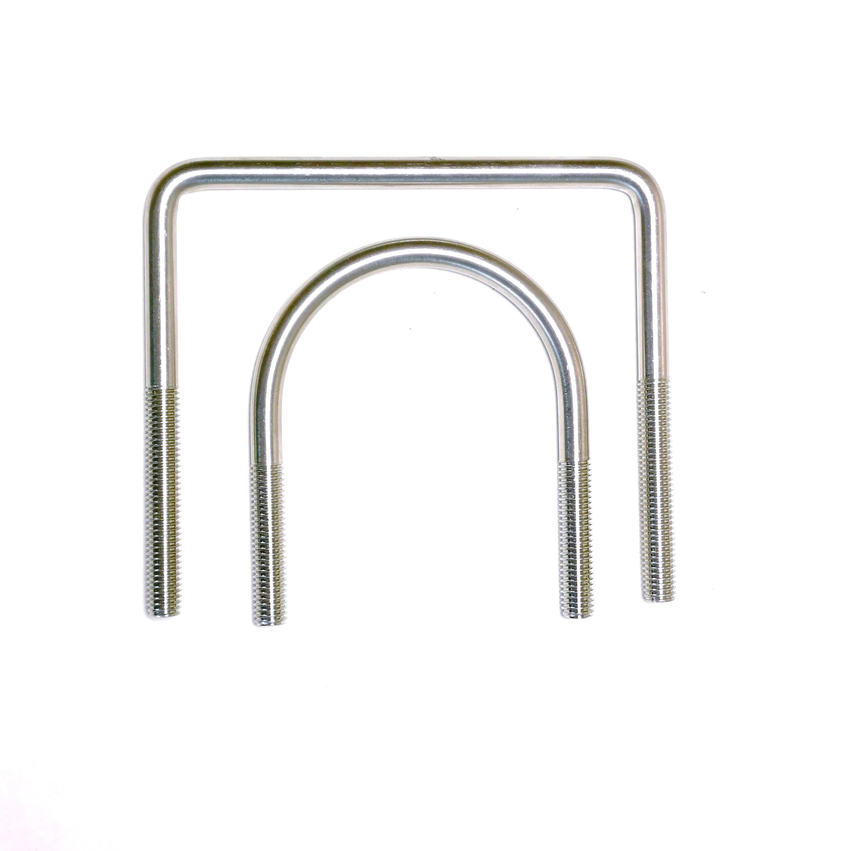 Customize Stainless Steel 304 316 U Bolt Clamp Flat square Type Anchor Bolt for Pipe Tube