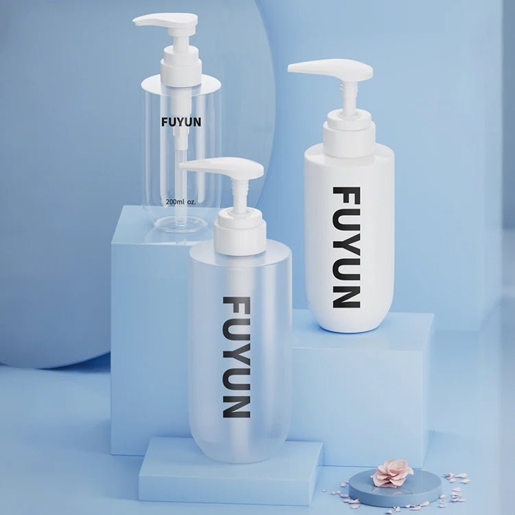 Luxury Matte PET Plastic Pump Bottle 200ml/300ml/500ml Empty Beauty Packaging for Shampoo Cream Face Masks Eye Cream