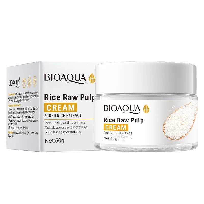 BIOAOUA Rice Puree Face Cream Moisturizing Skin Rejuvenation Facial Skin Care Products K1