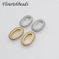 Unique Design 18K Gold Plated Metal Oval Connector for DIY Necklace