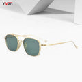 Japanese Titanium Sunglasses Double Bridge Polarized Sun Glasses Fashion Women Square Retro Shades UV400 Eyewear Wholesale