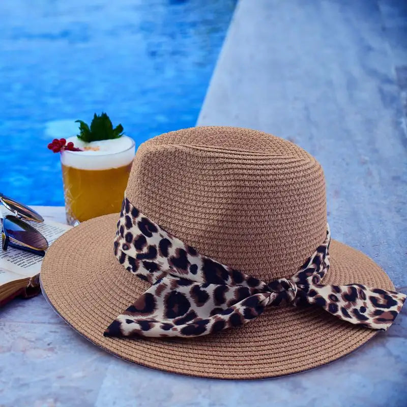 Wholesale New Design Solid Ladies Wide Brim Floppy Straw Daily Beach Casual Dobby Style Sun Hat Ribbon Rope for Women Summer