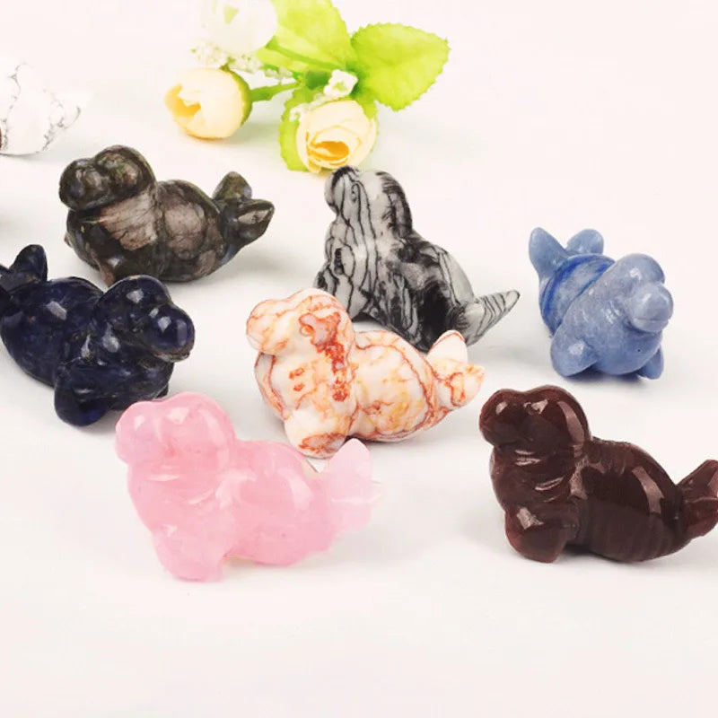 Natural Crystal Crafts Engraved Crystal Seal Carving for Spirit Healing Souvenirs Gift