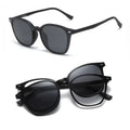 2024 Classic Style Fashion Sunglasses Eyewear with Magnetic Clip-On Polarized Eyeglasses Printed Pattern