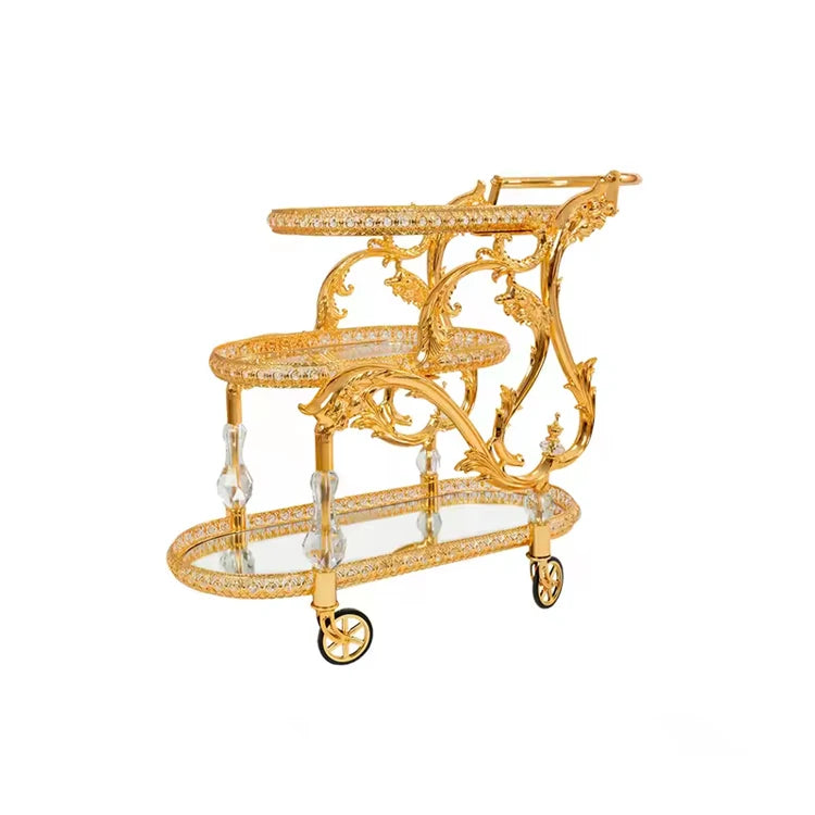 Italian Medieval Design Art Copper Modern Wedding Banquet Decoration Trolley Hotel Family Luxury Light Kitchen Living Room
