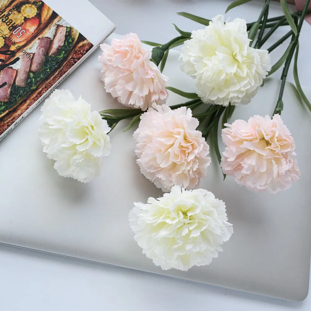 M803 Silk Home Table Center Piece Wedding Party Decoration Artificial Carnation Flowers  for Mother's Day Women's Day