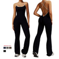 2025 Women's Fitness Adjustable Backless Gym One Piece Romper Training Workout Scrunch Jumpsuit New Yoga Sets Sports Bodysuits